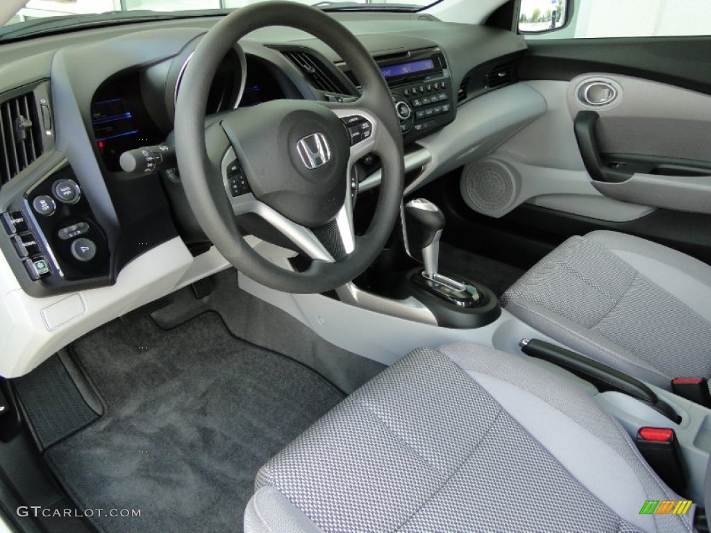 Gray Fabric Interior 2011 Honda CR-Z Sport Hybrid Photo #52011810