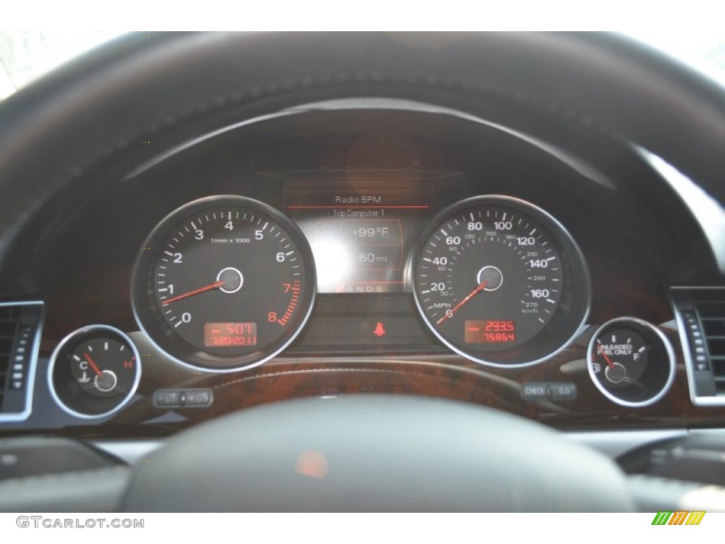 2009 Audi A8 L 4.2 quattro Gauges Photo #52012764