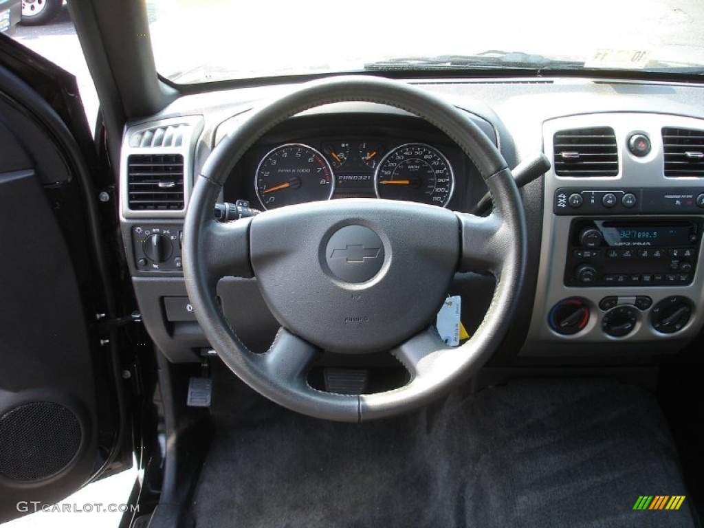 2011 Chevrolet Colorado LT Crew Cab 4x4 Ebony Steering Wheel Photo #52014192