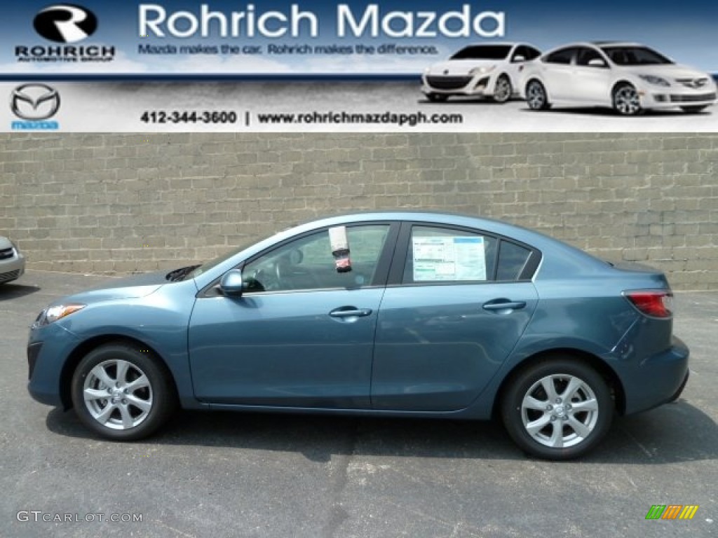 2011 MAZDA3 i Touring 4 Door - Gunmetal Blue Mica / Black photo #1