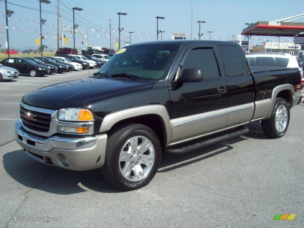 Onyx Black 2003 GMC Sierra 1500 SLE Extended Cab 4x4 Exterior Photo #52017369