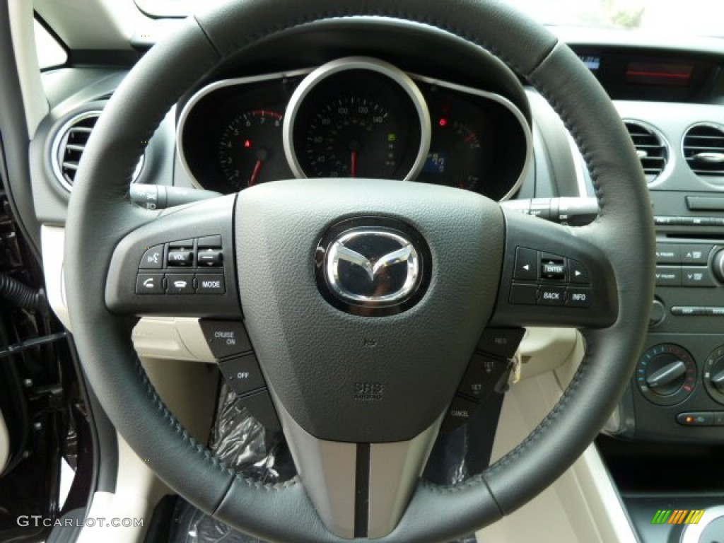 2011 Mazda CX-7 s Touring AWD Sand Steering Wheel Photo #52019199