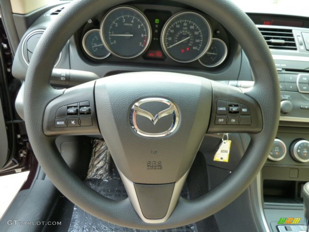 2011 Mazda MAZDA6 i Sport Sedan Beige Steering Wheel Photo #52019464
