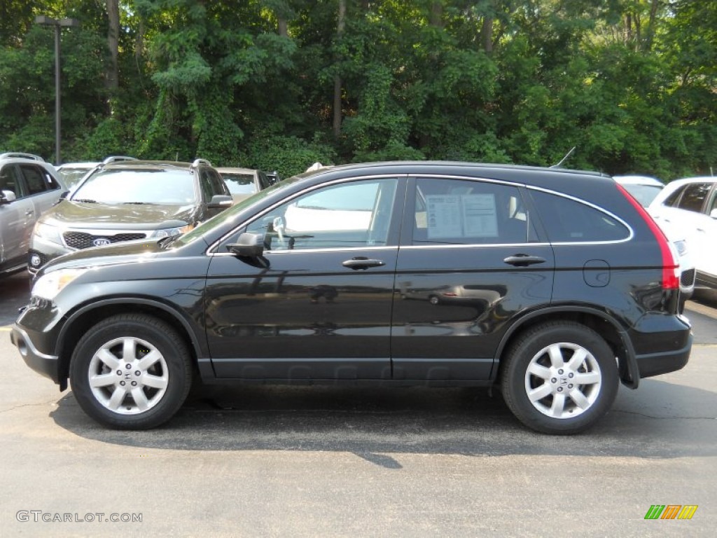 2009 CR-V EX 4WD - Crystal Black Pearl / Gray photo #13