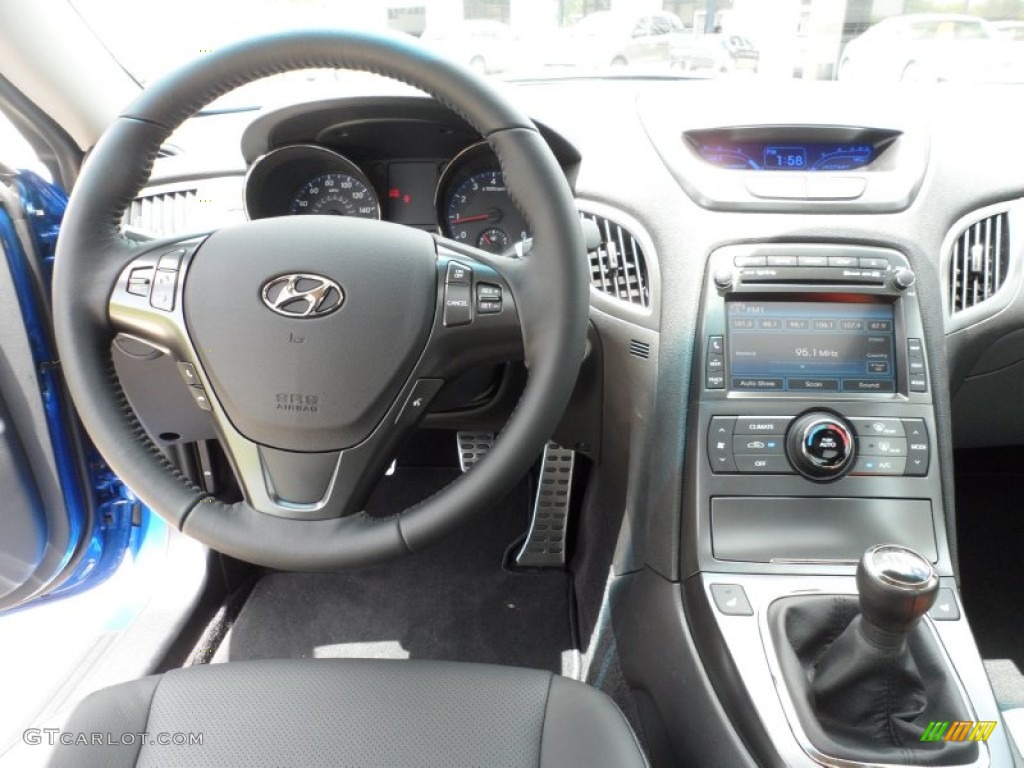 2012 Hyundai Genesis Coupe 3.8 Track Black Leather Dashboard Photo #52019763