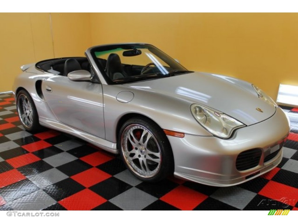 Arctic Silver Metallic 2004 Porsche 911 Turbo Cabriolet Exterior Photo #52020057