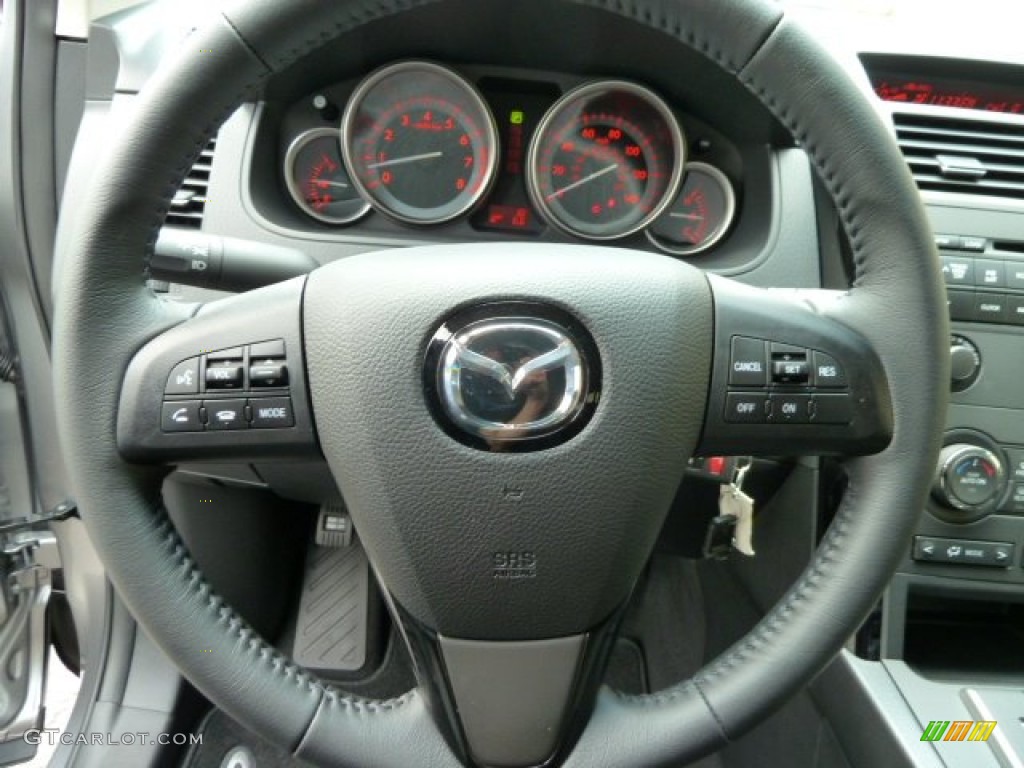 2011 Mazda CX-9 Sport AWD Black Steering Wheel Photo #52020060