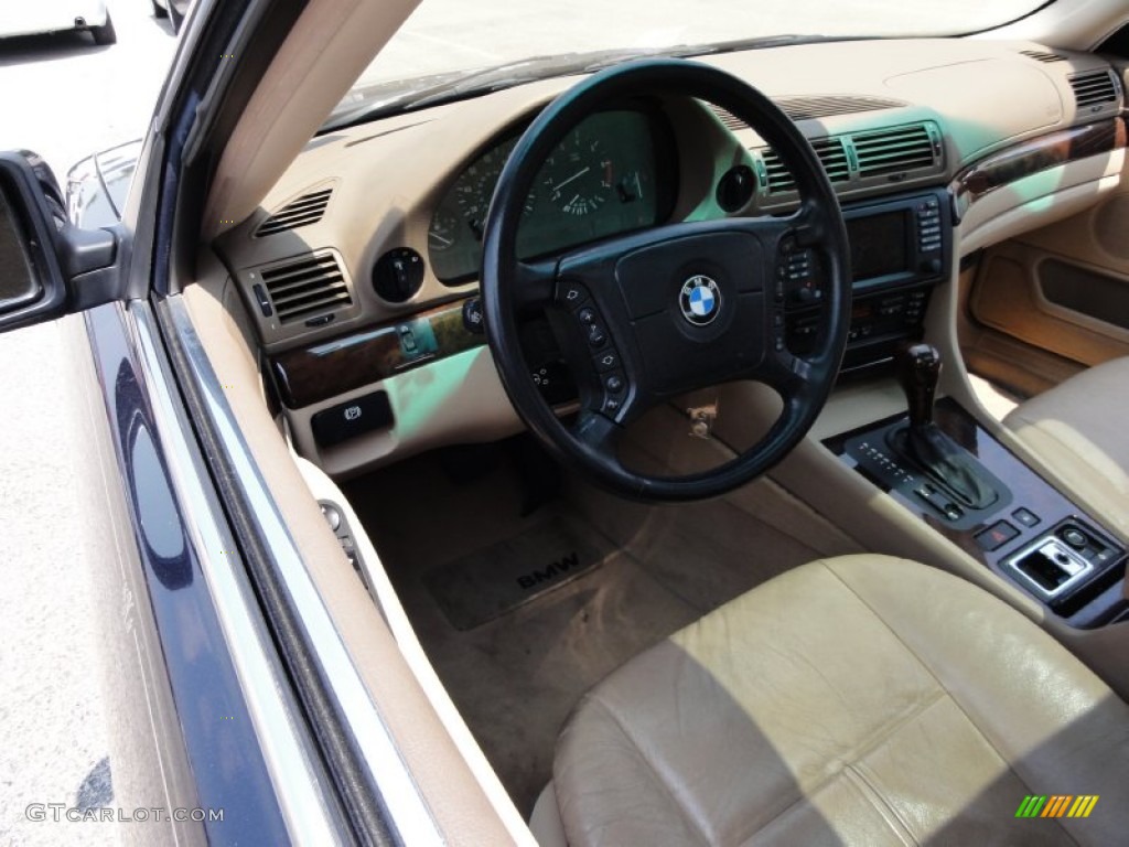 2001 7 Series 740iL Sedan - Orient Blue Metallic / Sand Beige photo #12