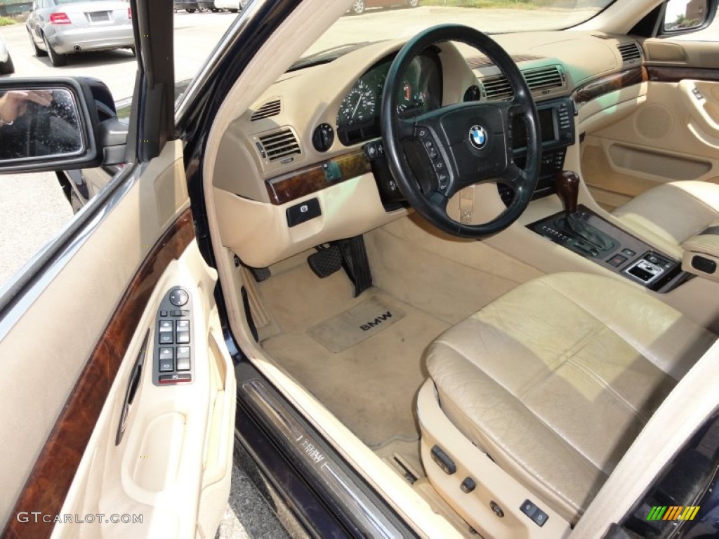 2001 7 Series 740iL Sedan - Orient Blue Metallic / Sand Beige photo #13