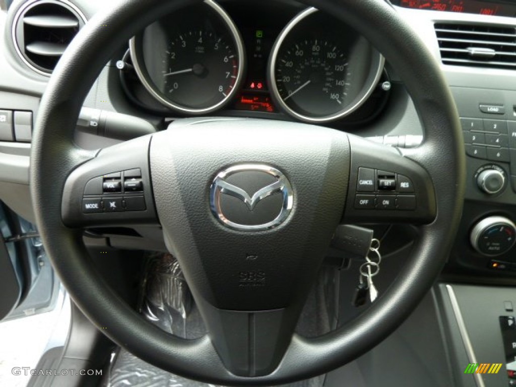 2012 Mazda MAZDA5 Sport Black Steering Wheel Photo #52021194