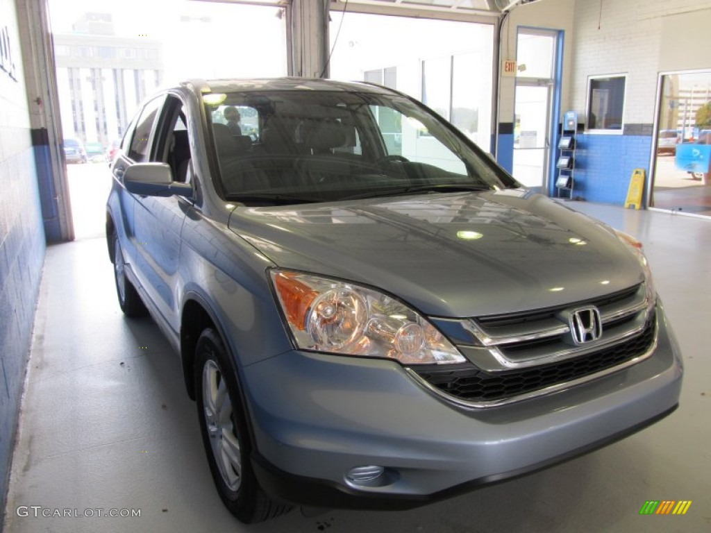 2011 CR-V EX-L 4WD - Glacier Blue Metallic / Black photo #5