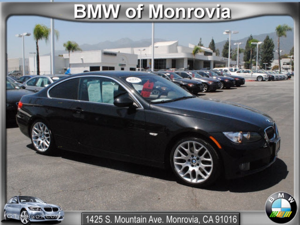 2008 3 Series 328i Coupe - Jet Black / Black photo #1