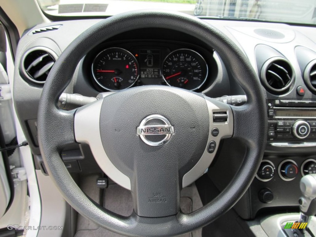 2011 Rogue S AWD - Pearl White / Gray photo #9