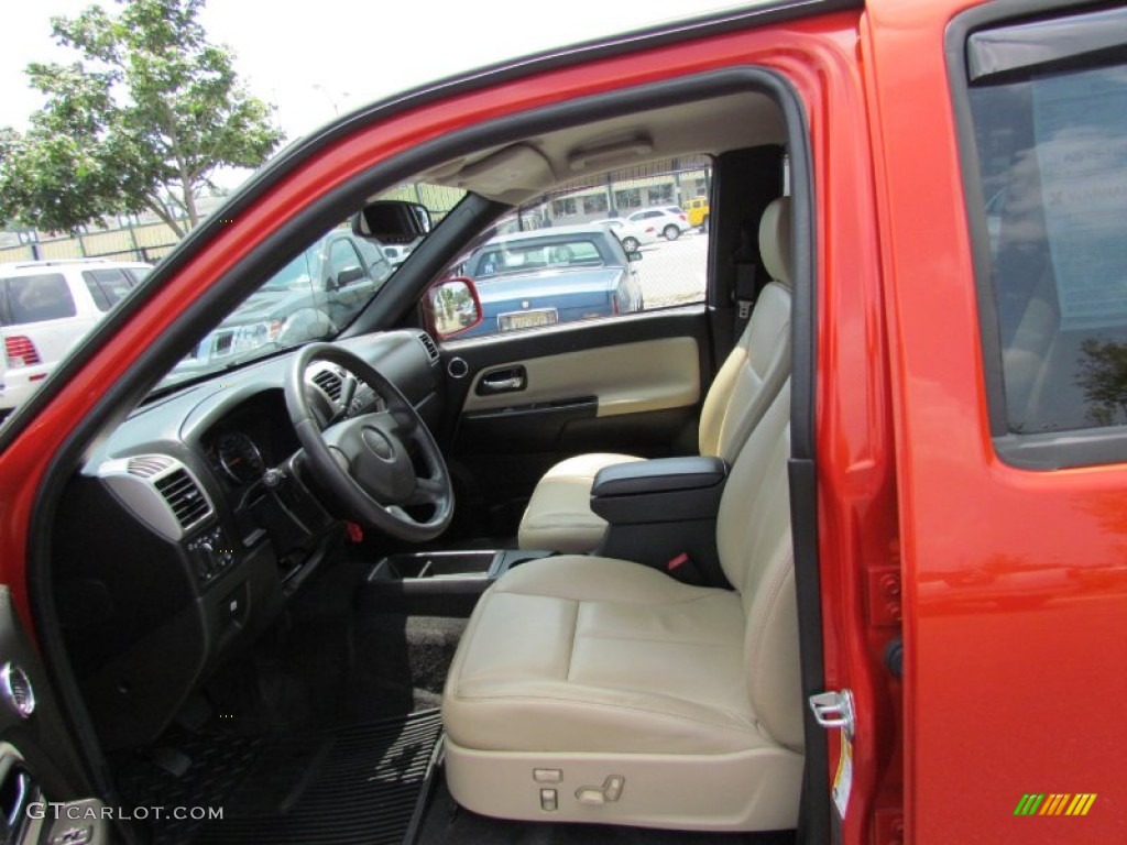 2010 Canyon SLT Crew Cab 4x4 - Red Orange Metallic / Light Tan photo #10