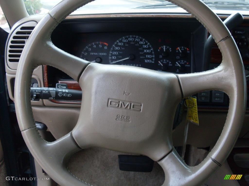 2000 GMC Yukon Denali 4x4 Canyon Tan Steering Wheel Photo #52030611