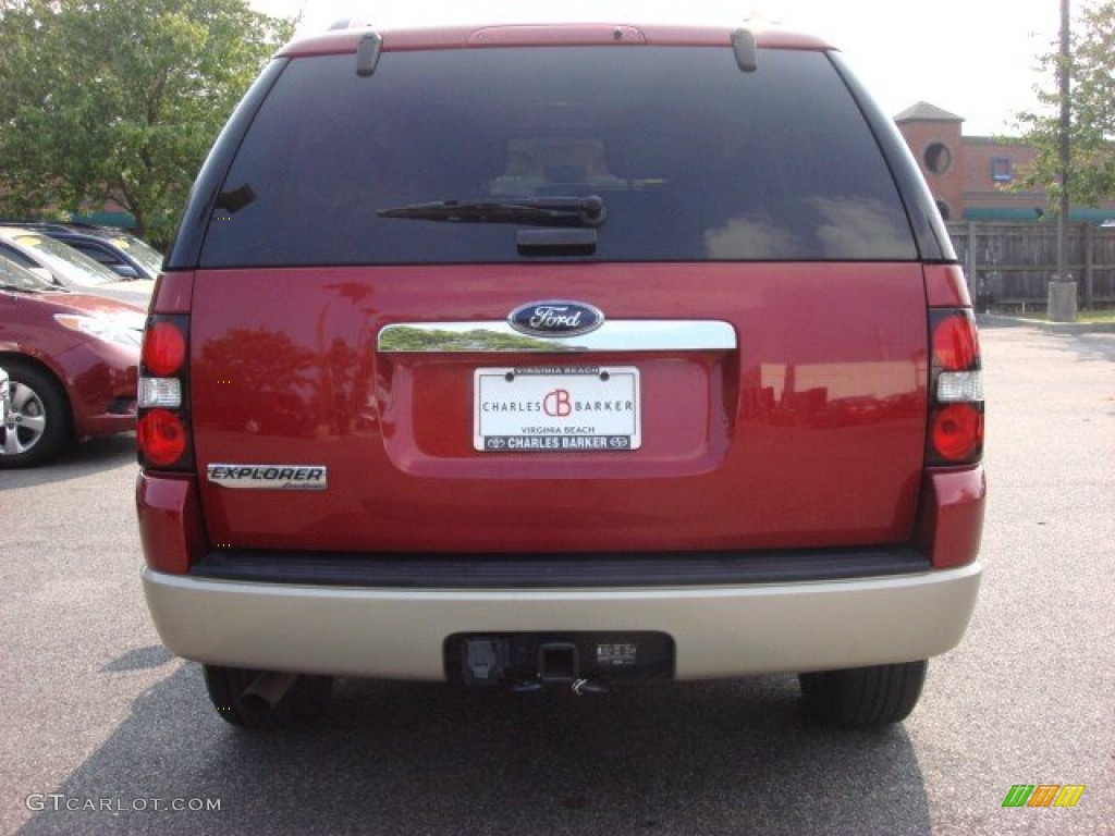 2008 Explorer Eddie Bauer - Redfire Metallic / Camel photo #5