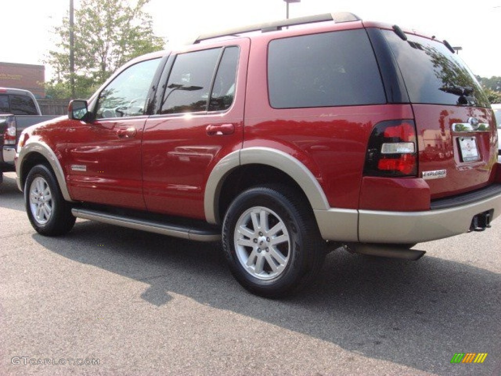 2008 Explorer Eddie Bauer - Redfire Metallic / Camel photo #6
