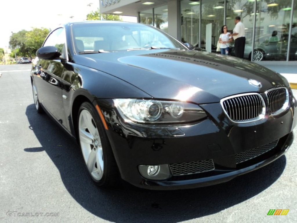2008 3 Series 335i Convertible - Jet Black / Cream Beige photo #3