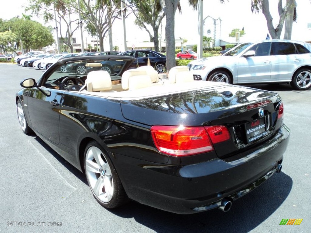 2008 3 Series 335i Convertible - Jet Black / Cream Beige photo #9