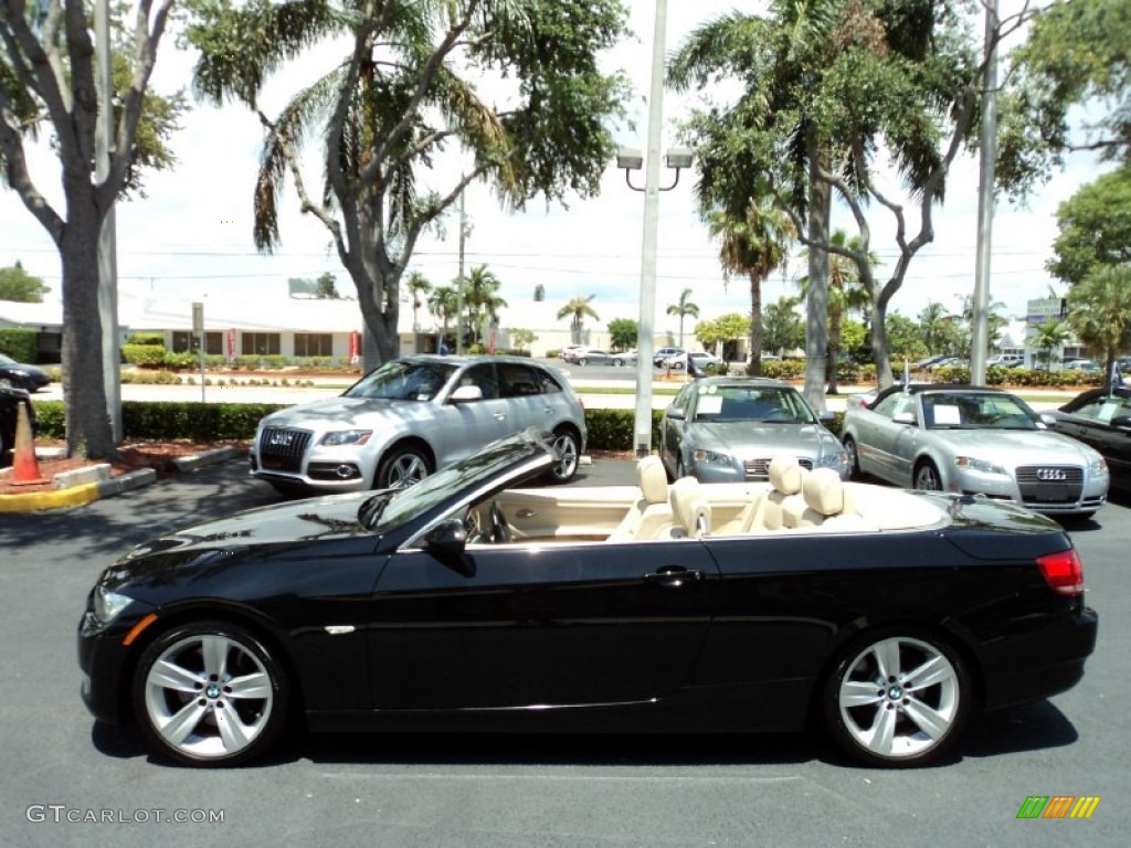 2008 3 Series 335i Convertible - Jet Black / Cream Beige photo #10