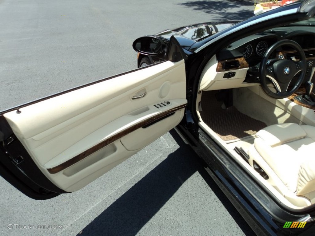 2008 3 Series 335i Convertible - Jet Black / Cream Beige photo #14