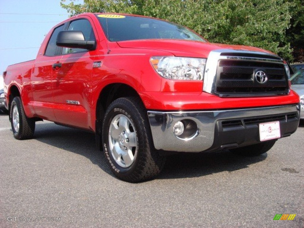 2010 Tundra TRD Double Cab - Radiant Red / Graphite Gray photo #1