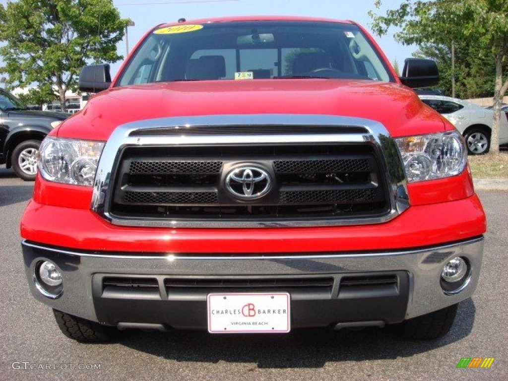 2010 Tundra TRD Double Cab - Radiant Red / Graphite Gray photo #7