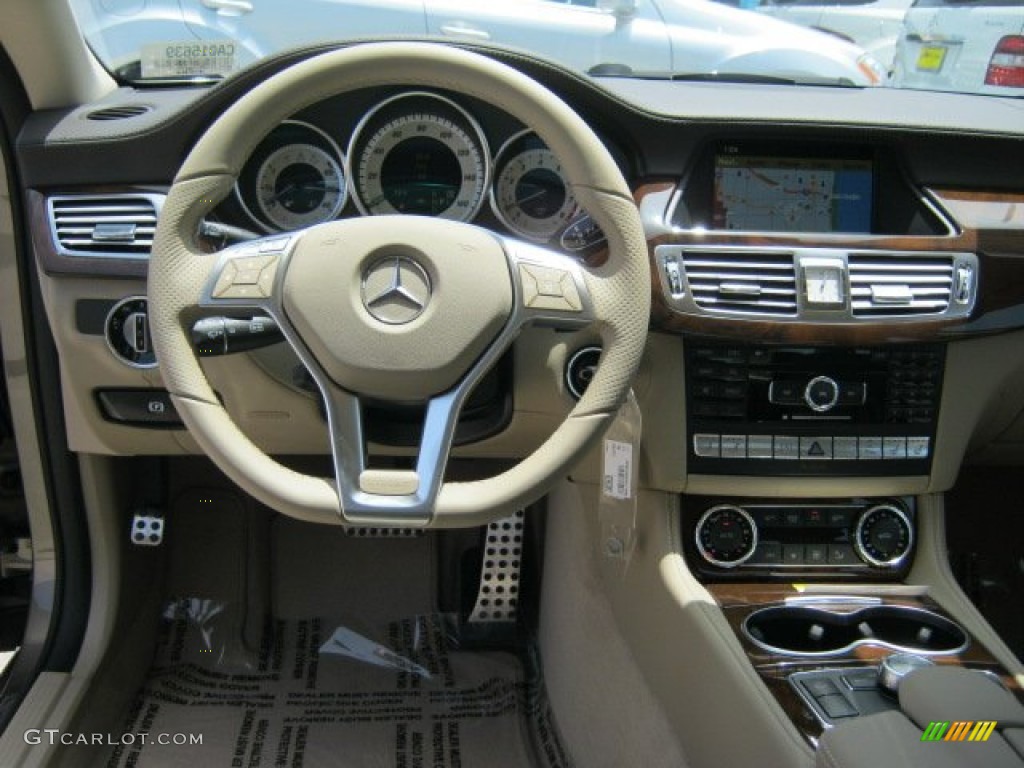 2012 Mercedes-Benz CLS 550 Coupe Almond/Mocha Dashboard Photo #52032537