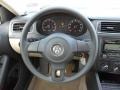 Cornsilk Beige 2011 Volkswagen Jetta SE Sedan Steering Wheel
