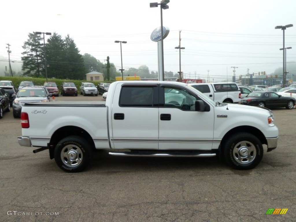 2004 F150 XLT SuperCrew 4x4 - Oxford White / Tan photo #5