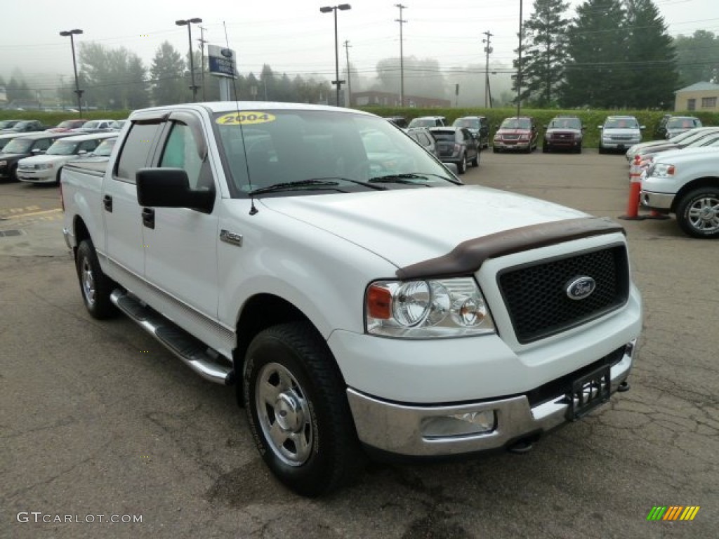 2004 F150 XLT SuperCrew 4x4 - Oxford White / Tan photo #6