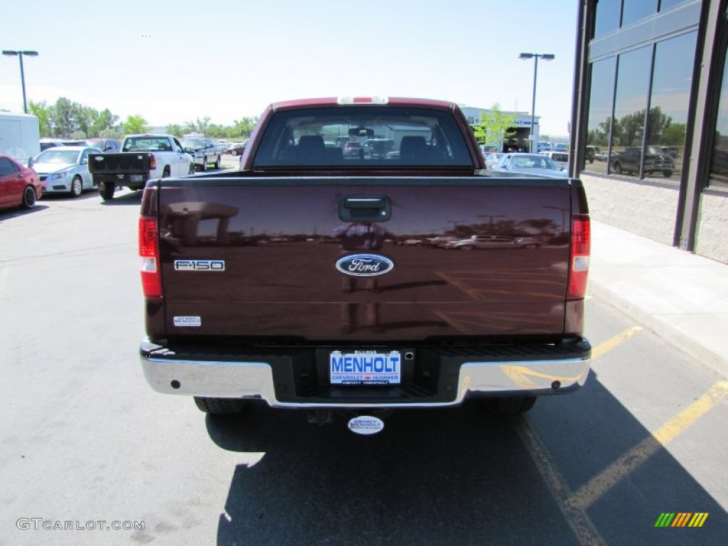 2004 F150 XLT SuperCab 4x4 - Dark Toreador Red Metallic / Tan photo #28