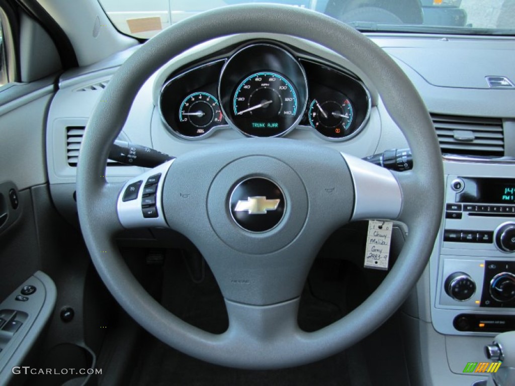 2010 Chevrolet Malibu LS Sedan Titanium Steering Wheel Photo #52037406