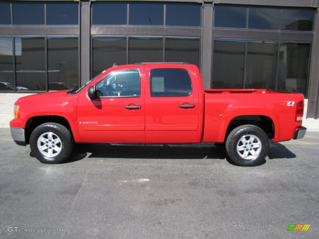 Fire Red 2007 GMC Sierra 1500 SLE Crew Cab 4x4 Exterior Photo #52038207