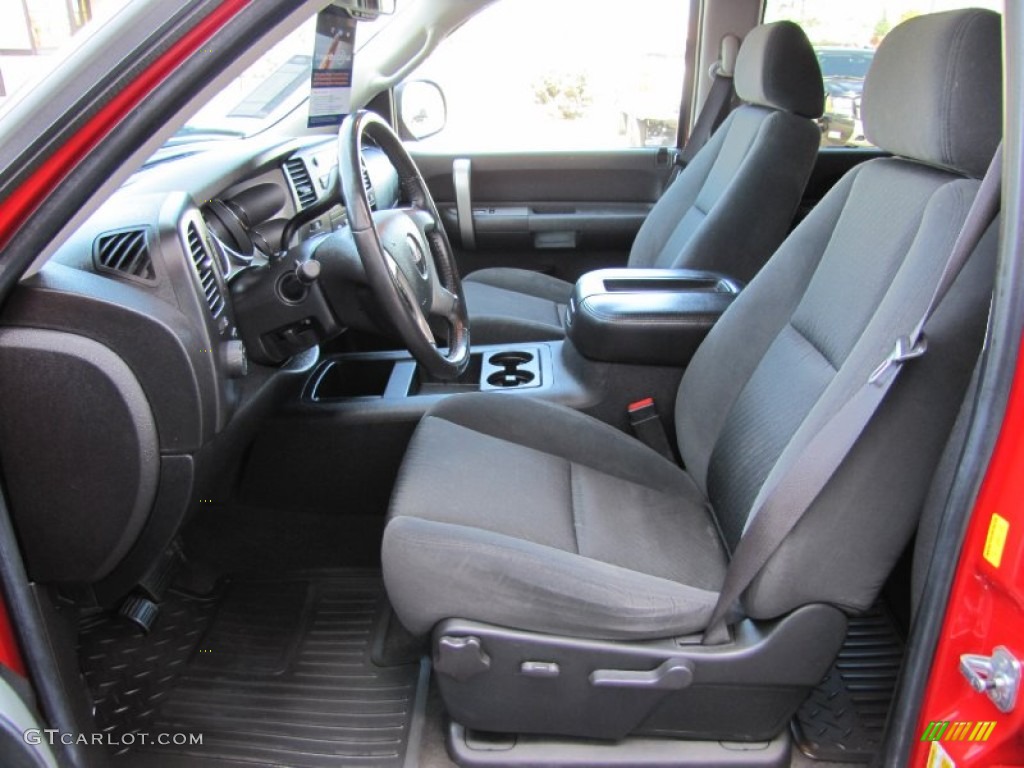 Ebony Black Interior 2007 GMC Sierra 1500 SLE Crew Cab 4x4 Photo #52038213
