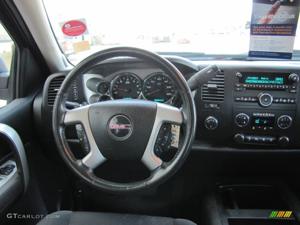 2007 GMC Sierra 1500 SLE Crew Cab 4x4 Ebony Black Dashboard Photo #52038217