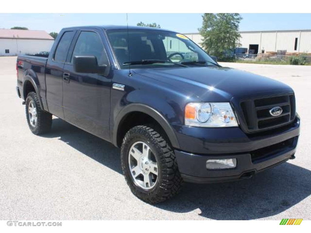 2004 F150 FX4 SuperCab 4x4 - True Blue Metallic / Black/Medium Flint photo #3