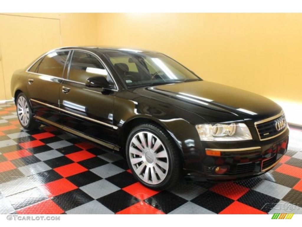 2005 A8 L 4.2 quattro - Brilliant Black / Black/Amaretto photo #1