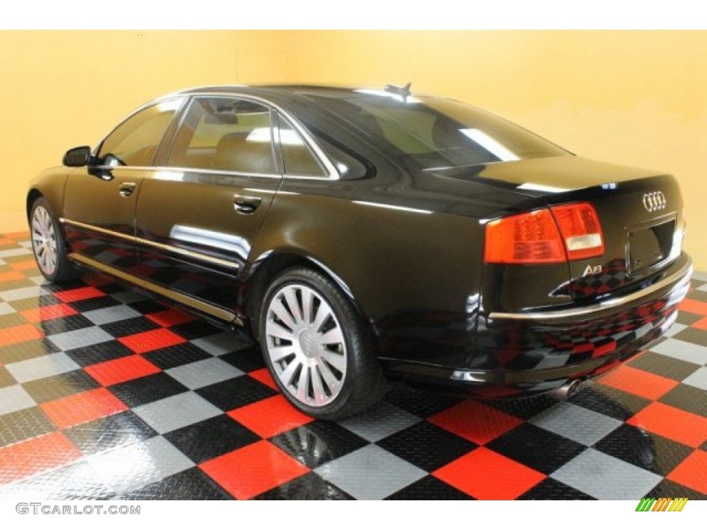 2005 A8 L 4.2 quattro - Brilliant Black / Black/Amaretto photo #3