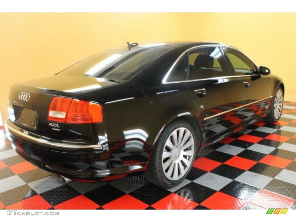 2005 A8 L 4.2 quattro - Brilliant Black / Black/Amaretto photo #4