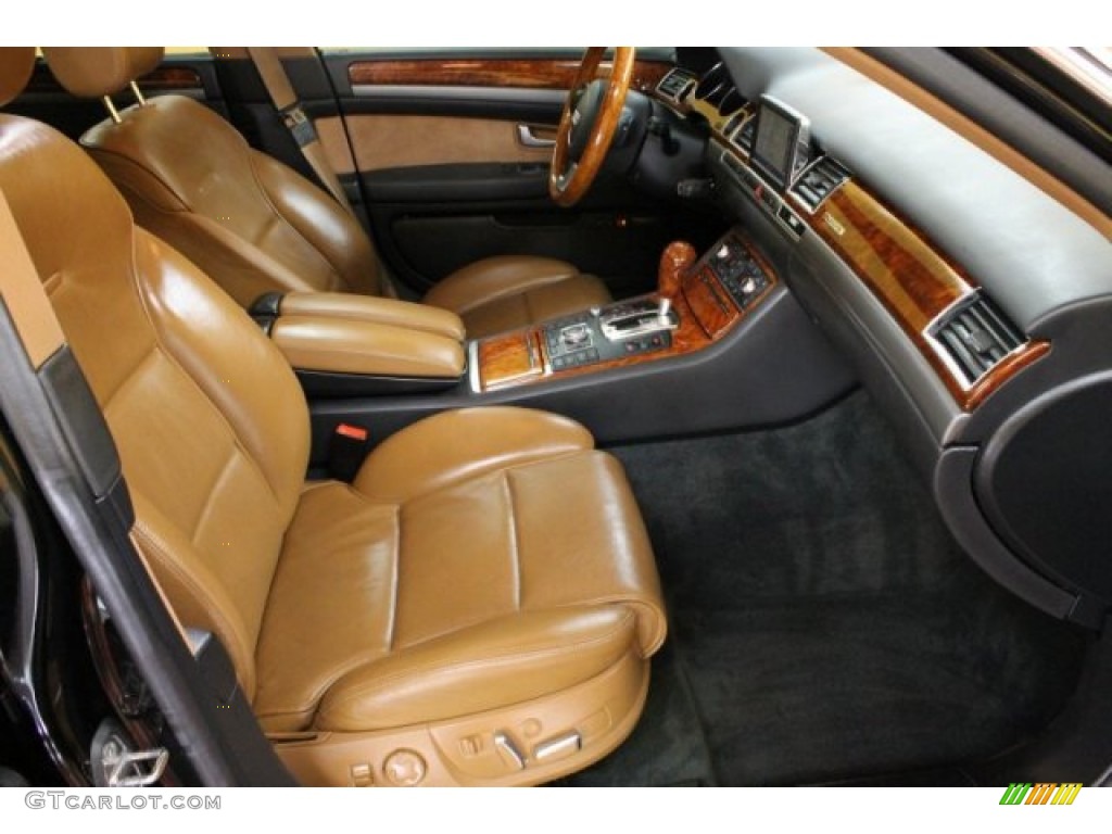 Black/Amaretto Interior 2005 Audi A8 L 4.2 quattro Photo #52043483