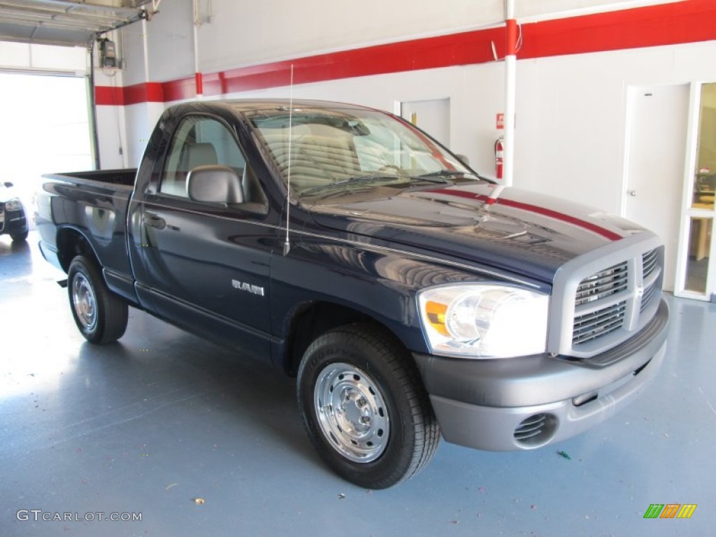 2008 Ram 1500 ST Regular Cab - Patriot Blue Pearl / Khaki photo #5