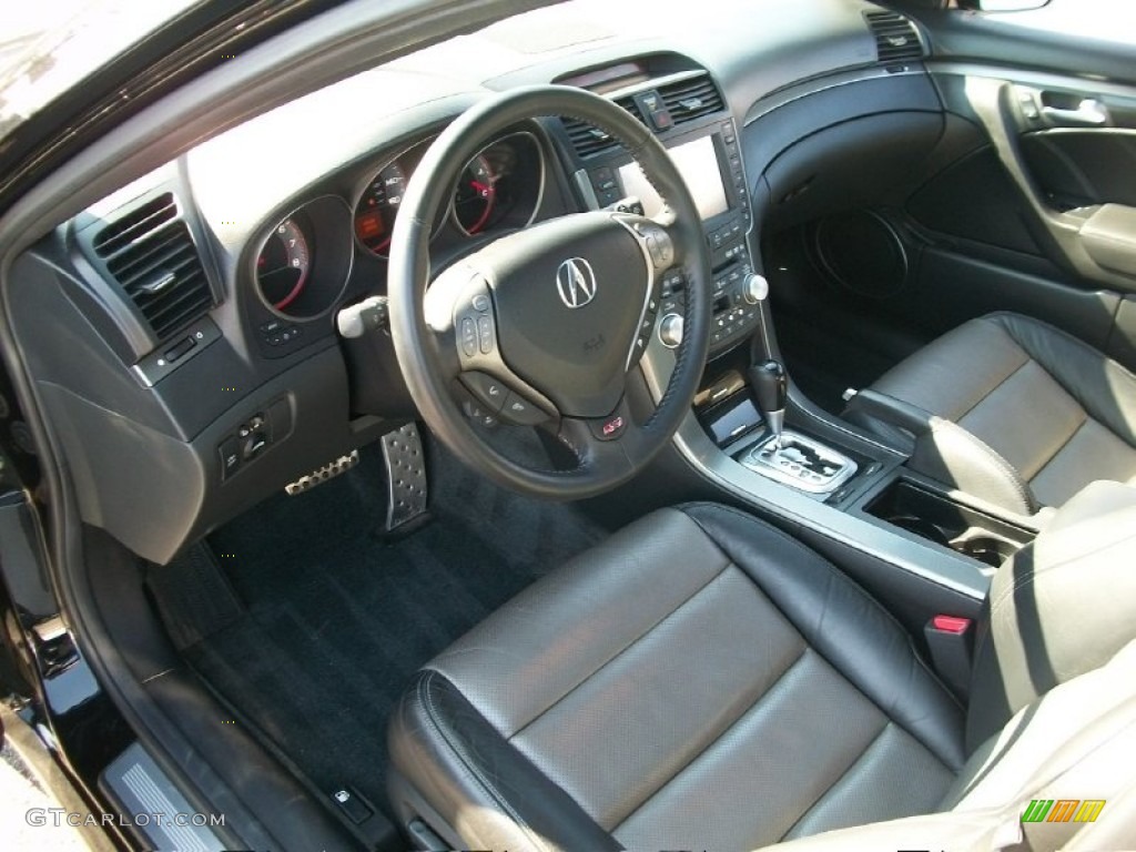 Ebony/Silver Interior 2007 Acura TL 3.5 Type-S Photo #52046753