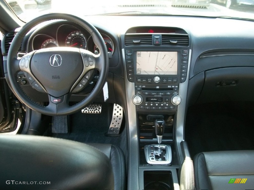 2007 Acura TL 3.5 Type-S Ebony/Silver Dashboard Photo #52046813