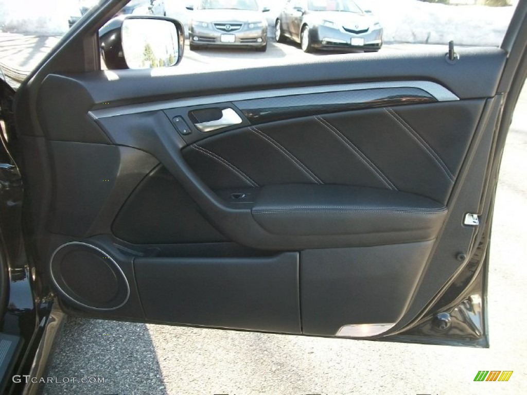 2007 Acura TL 3.5 Type-S Ebony/Silver Door Panel Photo #52047017