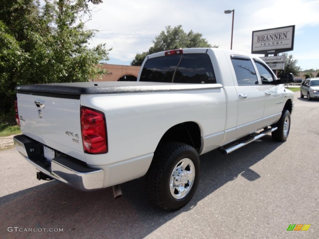 2007 Ram 1500 SLT Mega Cab 4x4 - Bright White / Medium Slate Gray photo #10