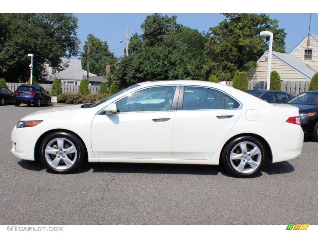 2009 TSX Sedan - Premium White Pearl / Parchment photo #6