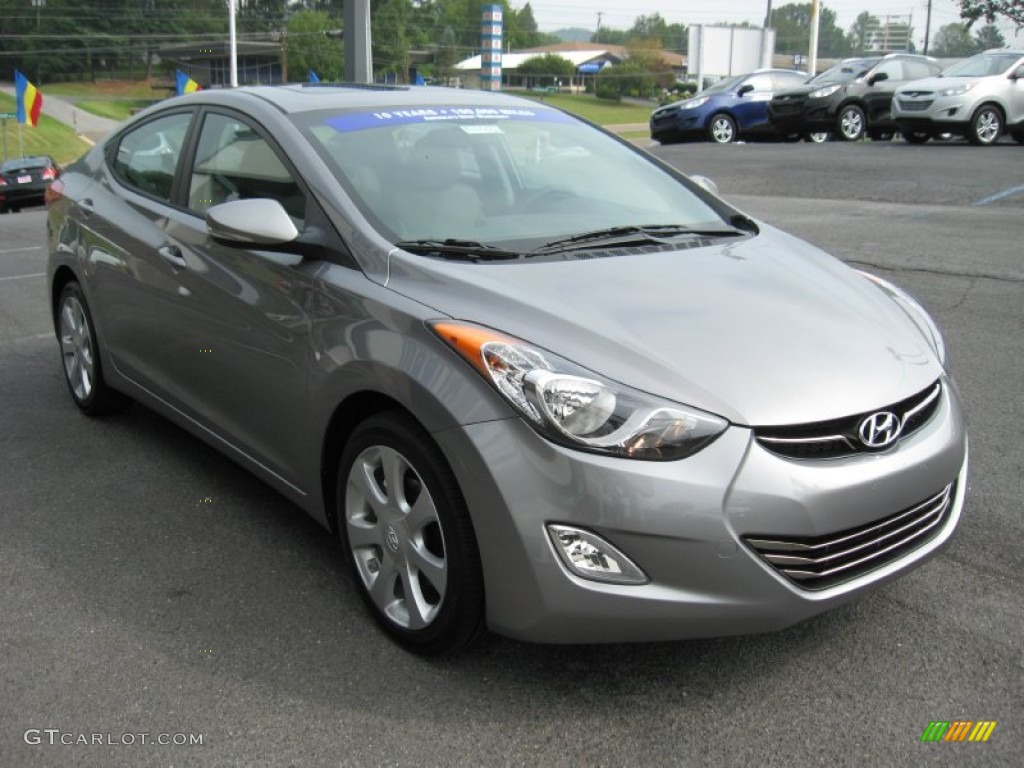 2012 Elantra Limited - Harbor Gray Metallic / Gray photo #4