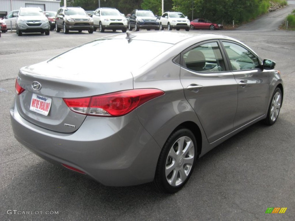 2012 Elantra Limited - Harbor Gray Metallic / Gray photo #6