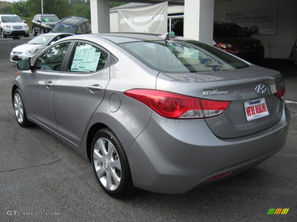 2012 Elantra Limited - Harbor Gray Metallic / Gray photo #8